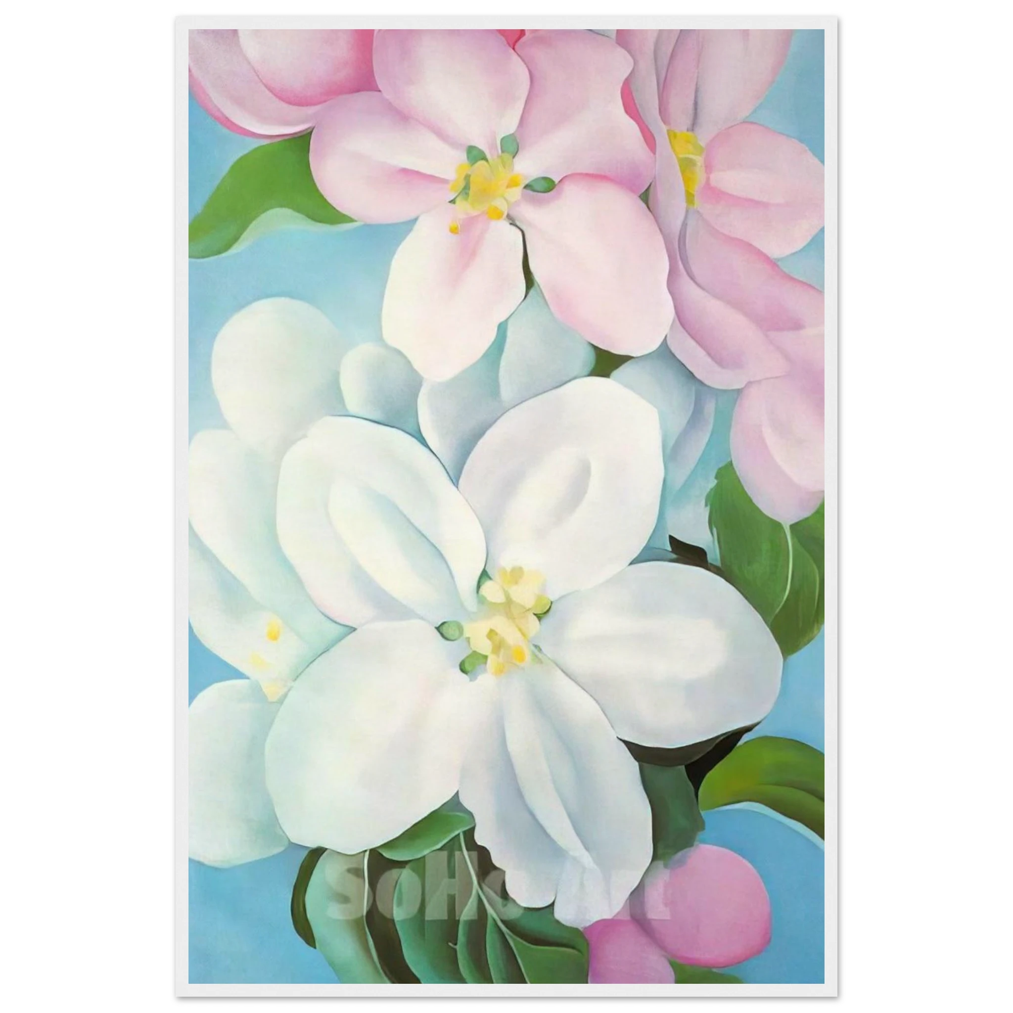 Apple Blossoms Framed Poster | Georgia O'Keeffe Framed Prints Wall Art | Georgia O Keeffe Prints