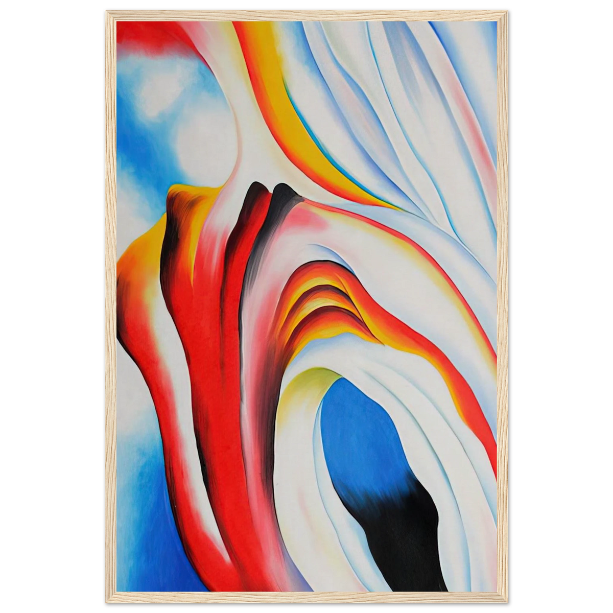 Music Pink and Blue Framed Poster | Georgia O'Keeffe Framed Prints Wall Art | Georgia O Keeffe Prints
