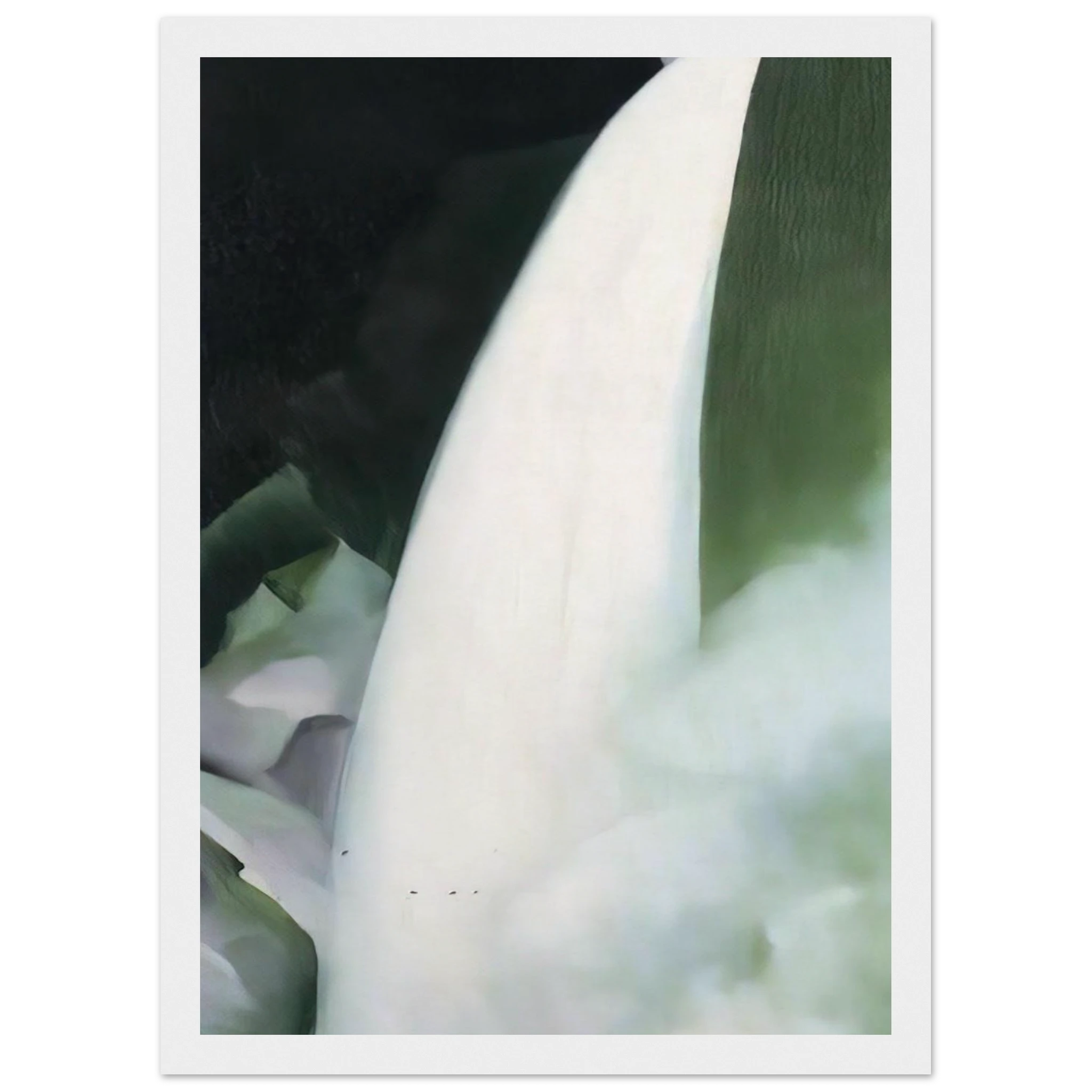 Green and White Framed Poster | Georgia O'Keeffe Framed Prints Wall Art | Georgia O Keeffe Prints