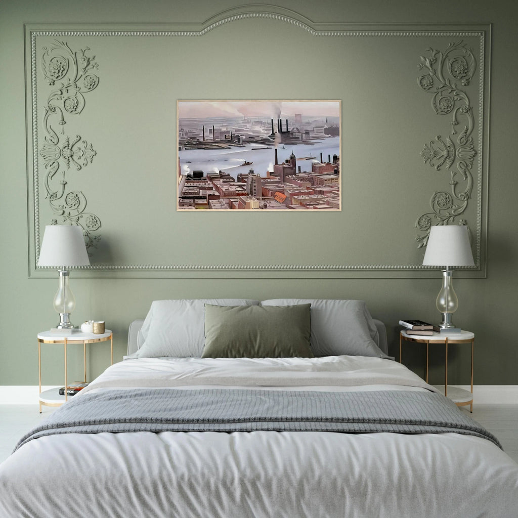 East River from the Thirtieth Story of the Shelton Hotel Framed Poster | Georgia O'Keeffe Framed Prints Wall Art | Georgia O Keeffe Prints