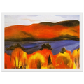 Lake George, Autumn Framed Poster | Georgia O'Keeffe Framed Prints Wall Art | Georgia O Keeffe Prints
