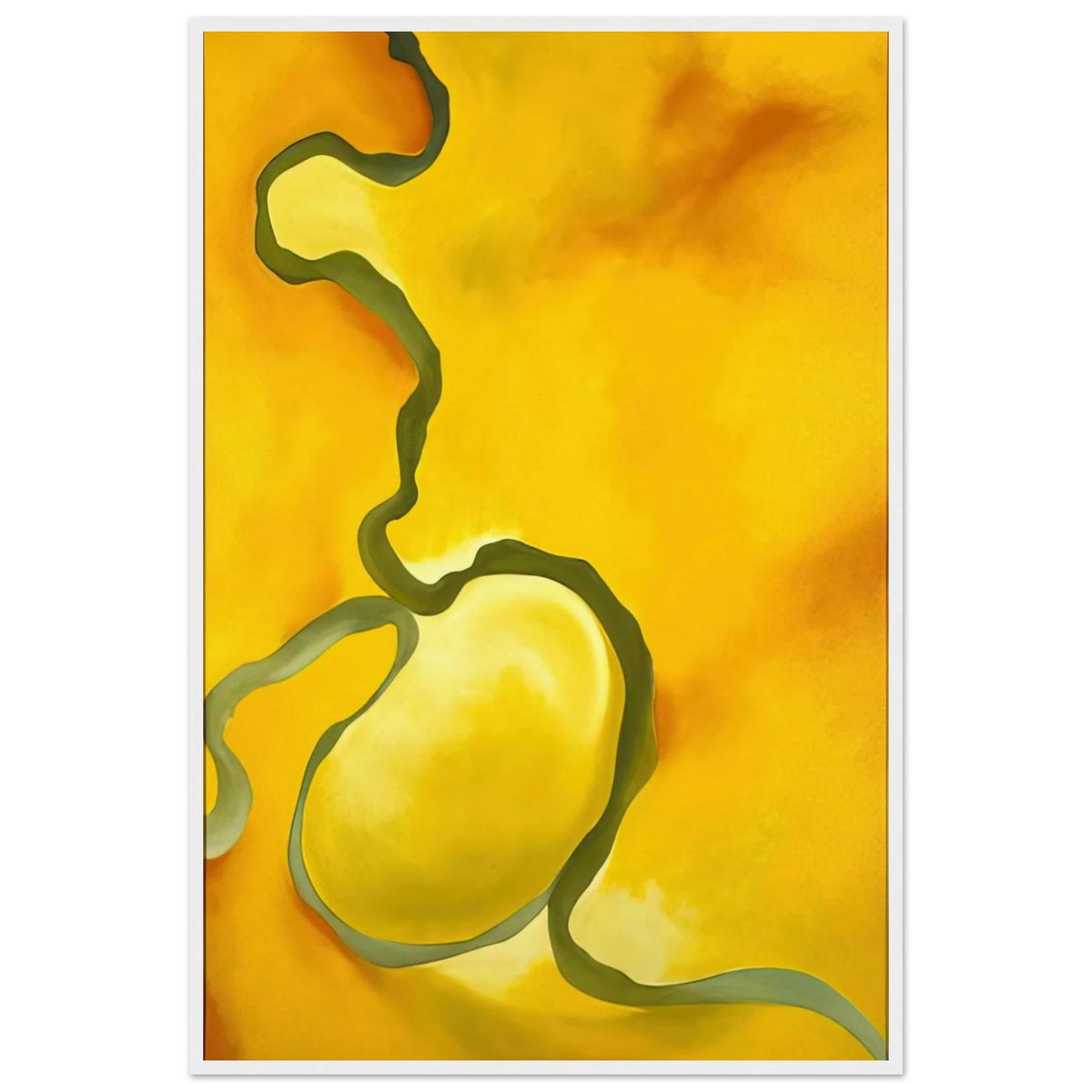 Green, Yellow and Orange Framed Poster | Georgia O'Keeffe Framed Prints Wall Art | Georgia O Keeffe Prints