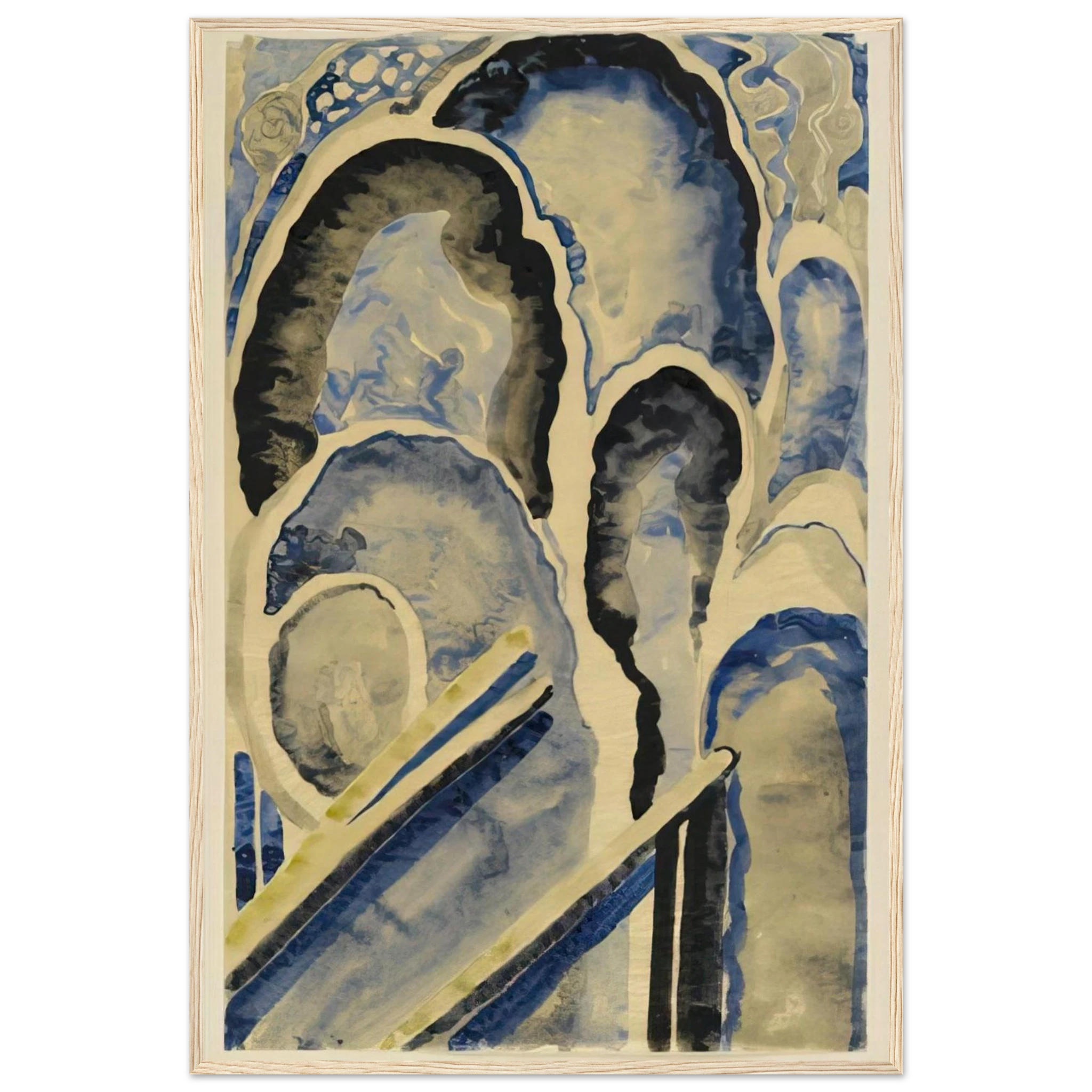 Blue-01 Framed Poster | Georgia O'Keeffe Framed Prints Wall Art | Georgia O Keeffe Prints