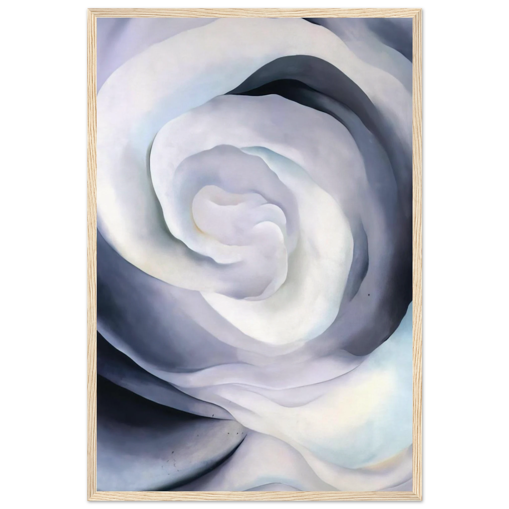 Abstraction White Rose Framed Poster | Georgia O'Keeffe Framed Prints Wall Art | Georgia O Keeffe Prints