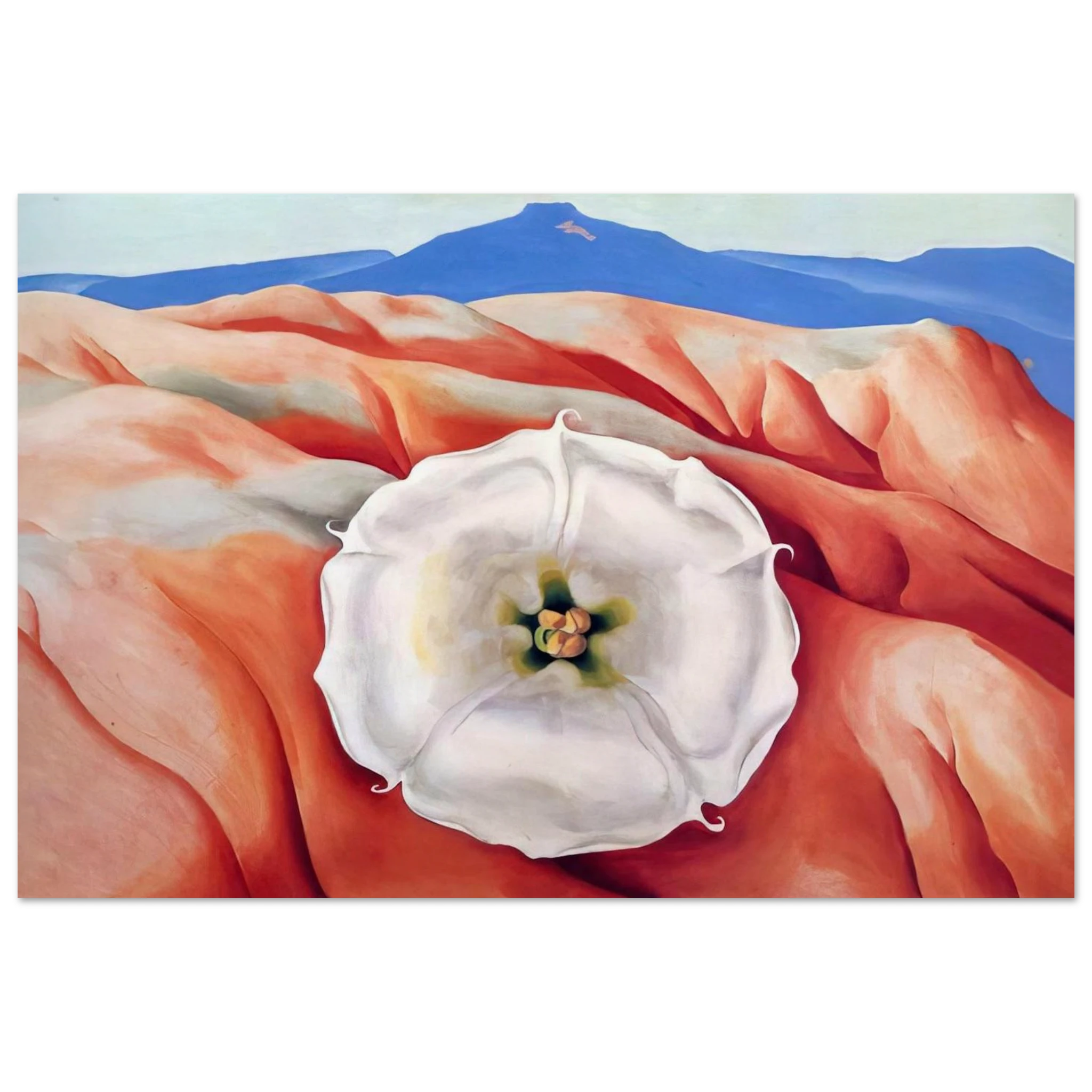 Red hills and white flower II Poster | Georgia O'Keeffe Poster | Georgia O Keeffe Prints