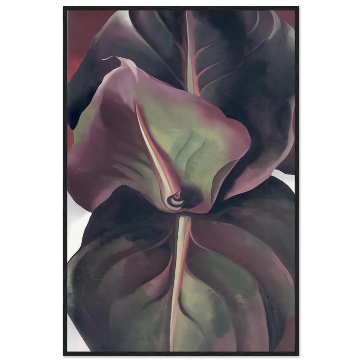 Canna Leaves Framed Poster | Georgia O'Keeffe Framed Prints Wall Art | Georgia O Keeffe Prints