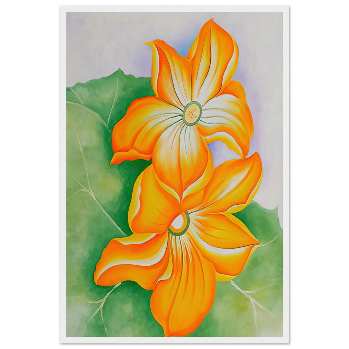 Squash Blossoms Framed Poster | Georgia O'Keeffe Framed Prints Wall Art | Georgia O Keeffe Prints