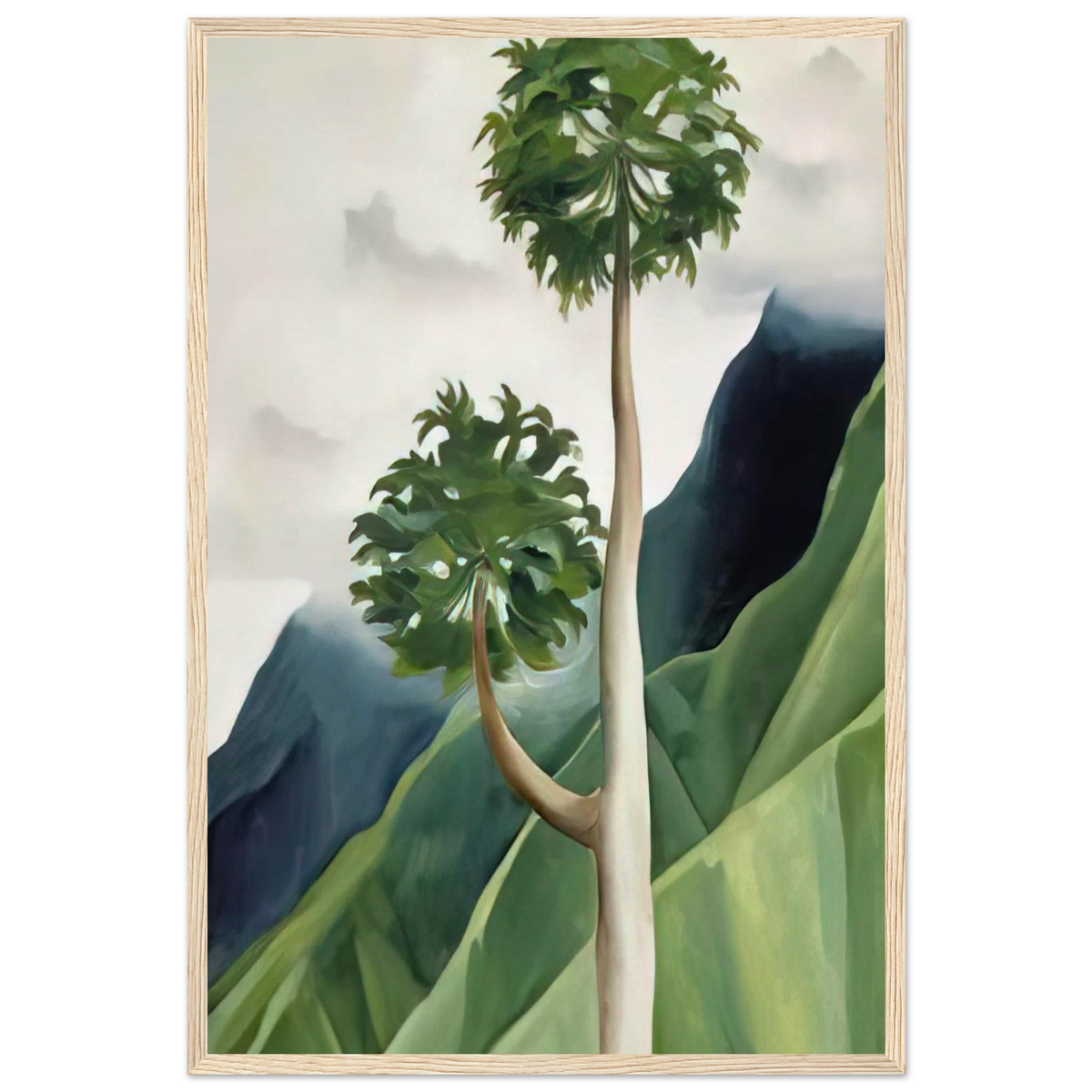 Papaya Tree-Iao Valley Framed Poster | Georgia O'Keeffe Framed Prints Wall Art | Georgia O Keeffe Prints