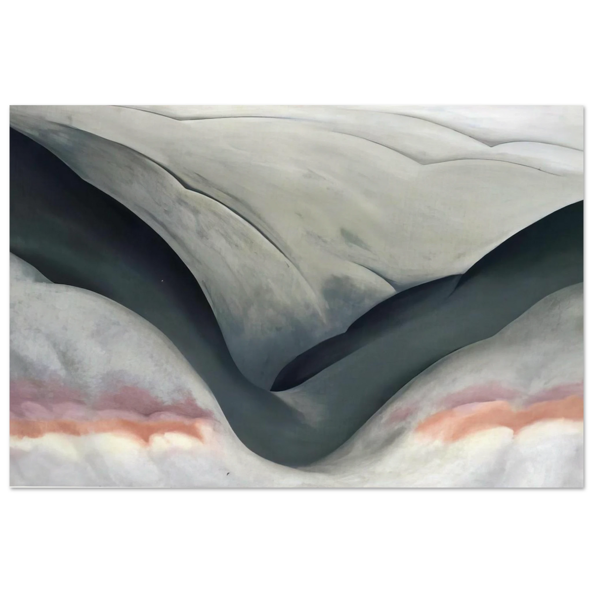 Black Place, Grey and Pink Poster | Georgia O'Keeffe Poster | Georgia O Keeffe Prints