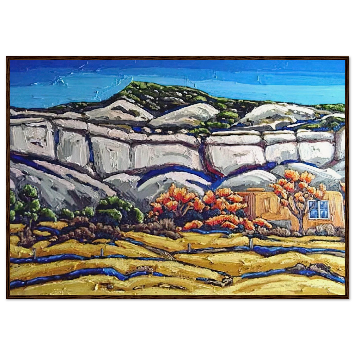 Ghost Ranch Painting Framed Poster | Georgia O'Keeffe Framed Prints Wall Art | Georgia O Keeffe Prints