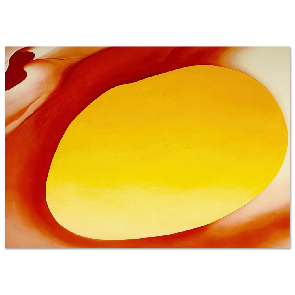 Pelvis Series - Red with Yellow Poster | Georgia O'Keeffe Poster | Georgia O Keeffe Prints