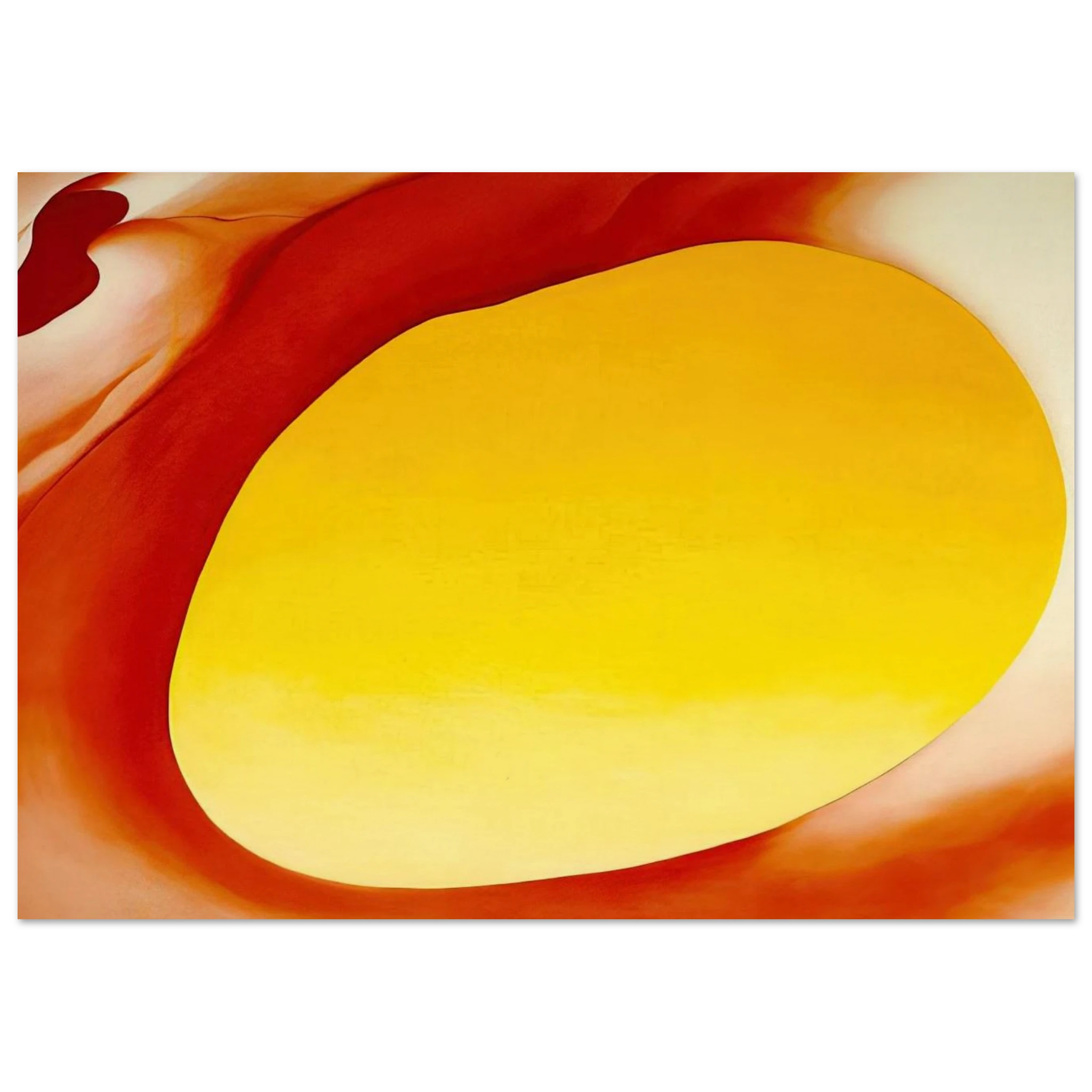 Pelvis Series - Red with Yellow Poster | Georgia O'Keeffe Poster | Georgia O Keeffe Prints