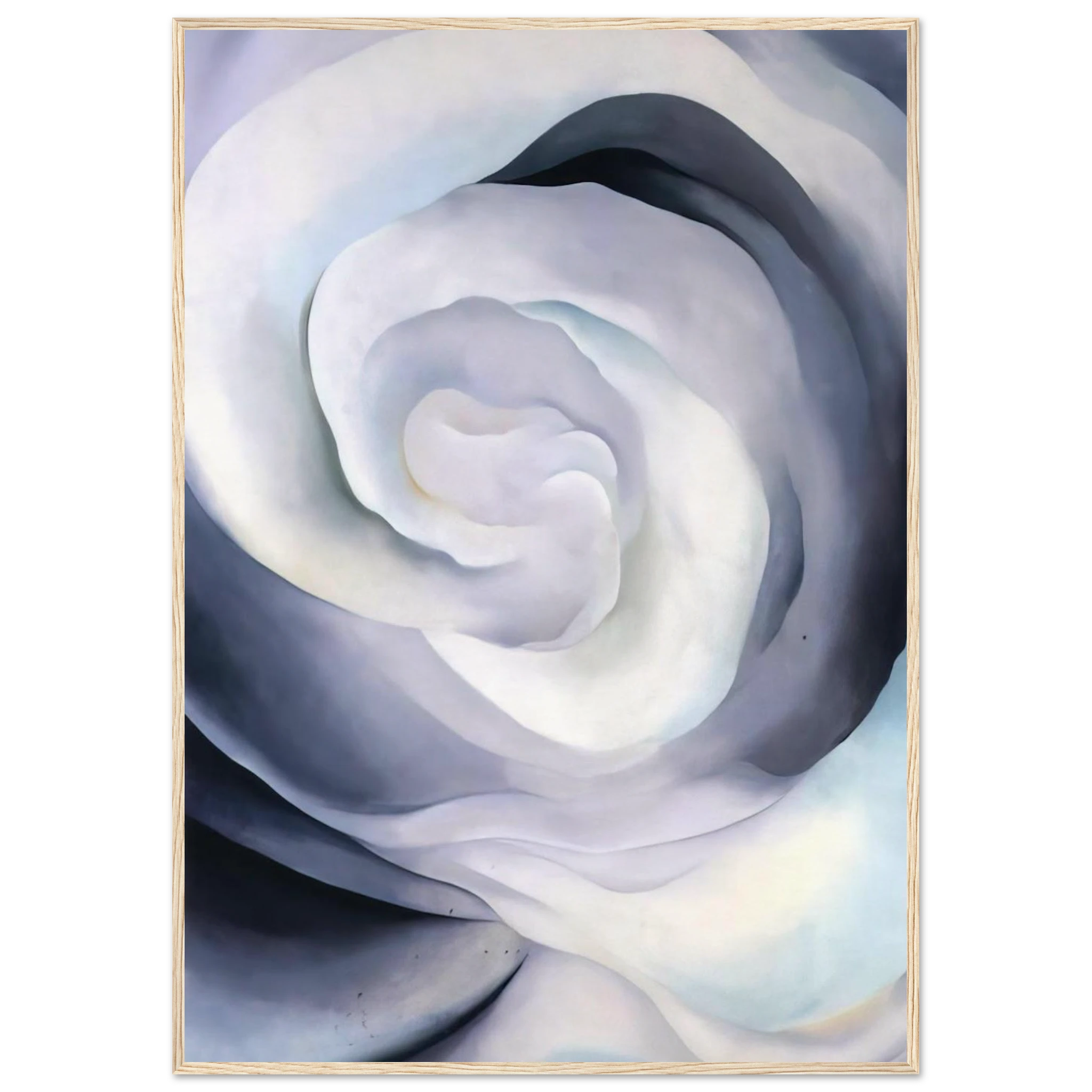 Abstraction White Rose Framed Poster | Georgia O'Keeffe Framed Prints Wall Art | Georgia O Keeffe Prints
