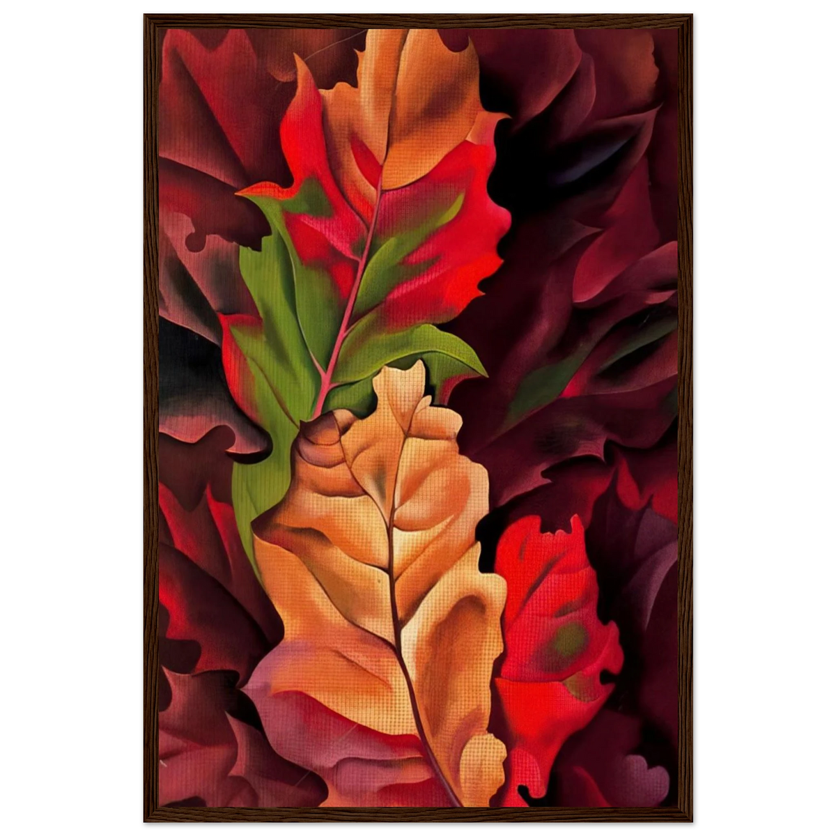 Autumn Leaves - Lake George, N.Y. Framed Poster | Georgia O'Keeffe Framed Prints Wall Art | Georgia O Keeffe Prints
