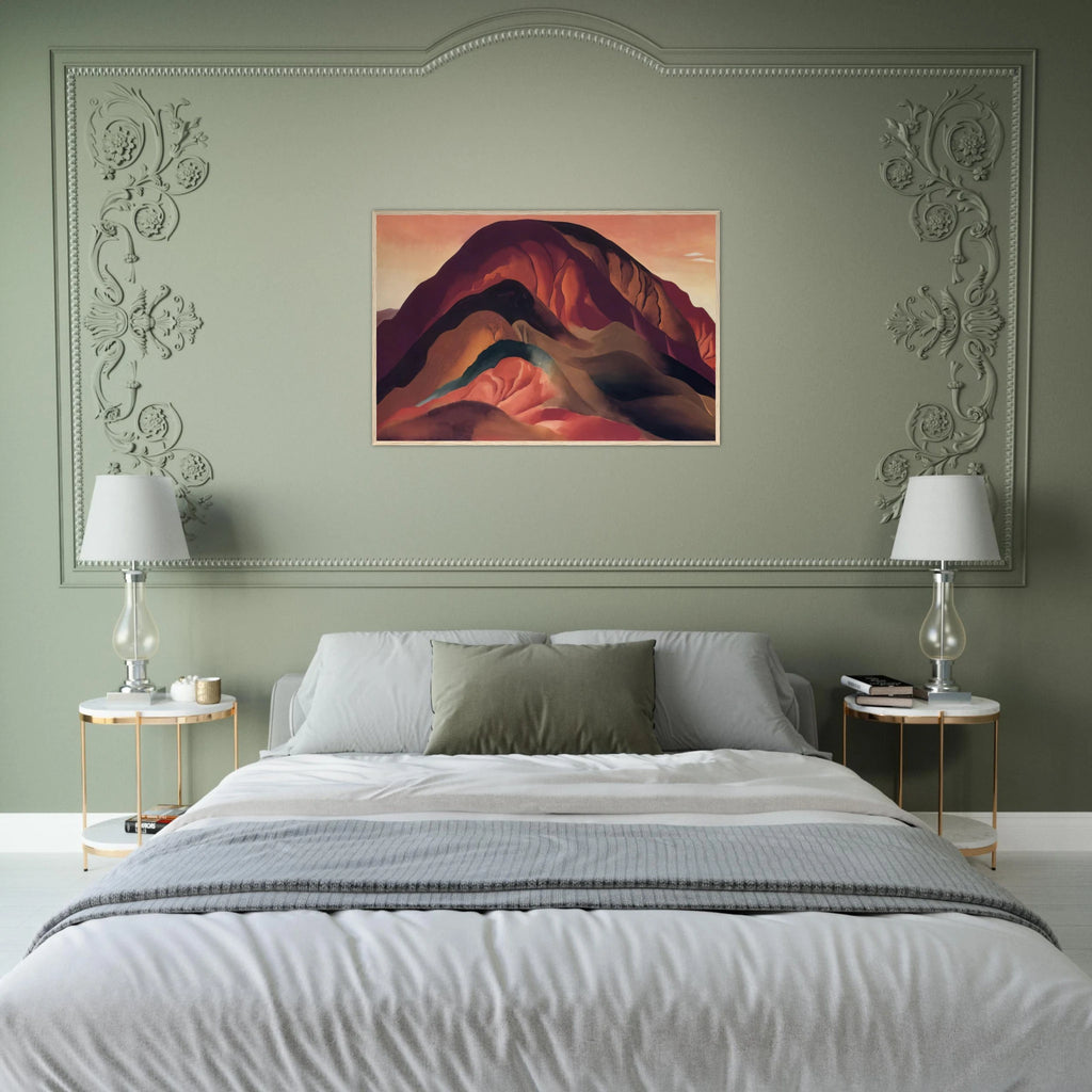 Rust Red Hills Framed Poster | Georgia O'Keeffe Framed Prints Wall Art | Georgia O Keeffe Prints