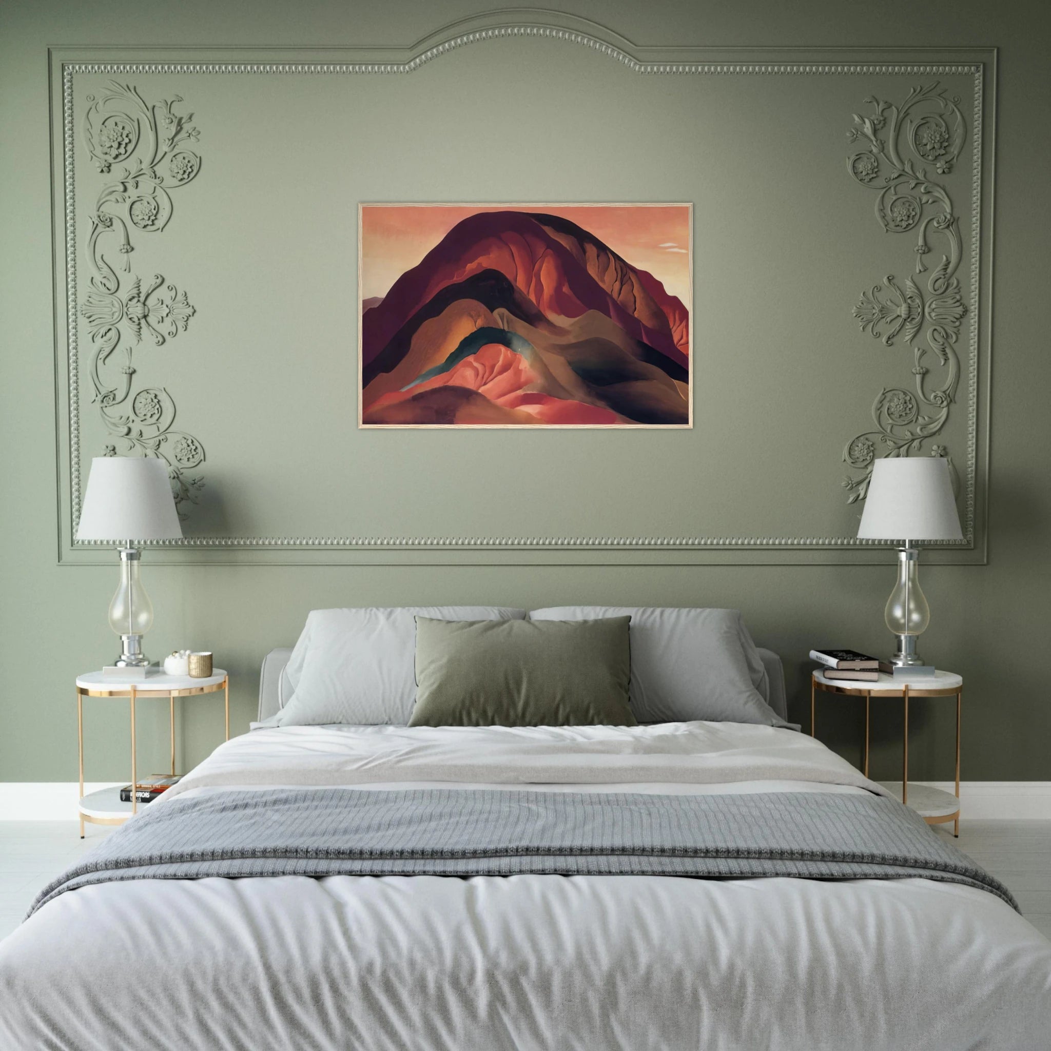 Rust Red Hills Framed Poster | Georgia O'Keeffe Framed Prints Wall Art | Georgia O Keeffe Prints