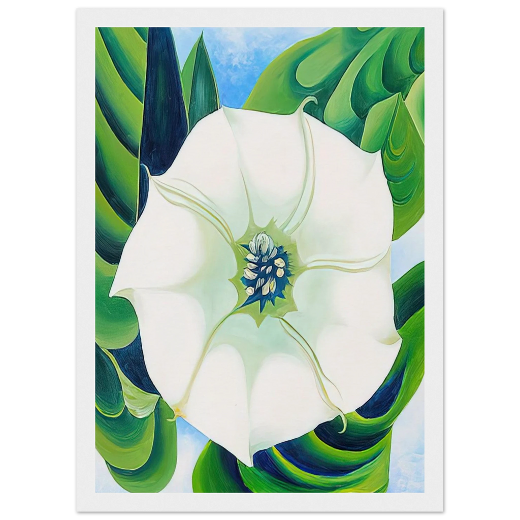 Jimson Weed Framed Poster | Georgia O'Keeffe Framed Prints Wall Art | Georgia O Keeffe Prints