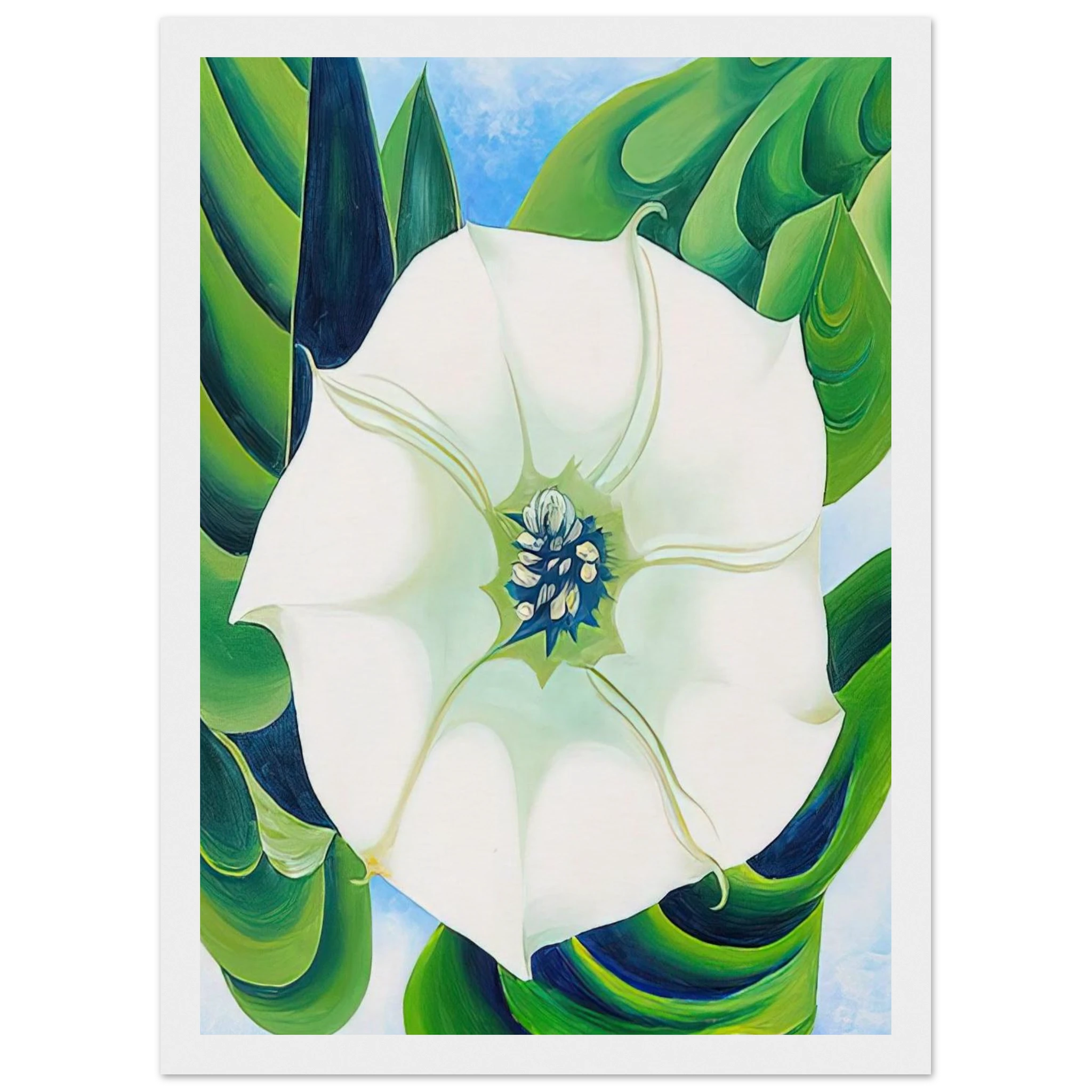 Jimson Weed Framed Poster | Georgia O'Keeffe Framed Prints Wall Art | Georgia O Keeffe Prints