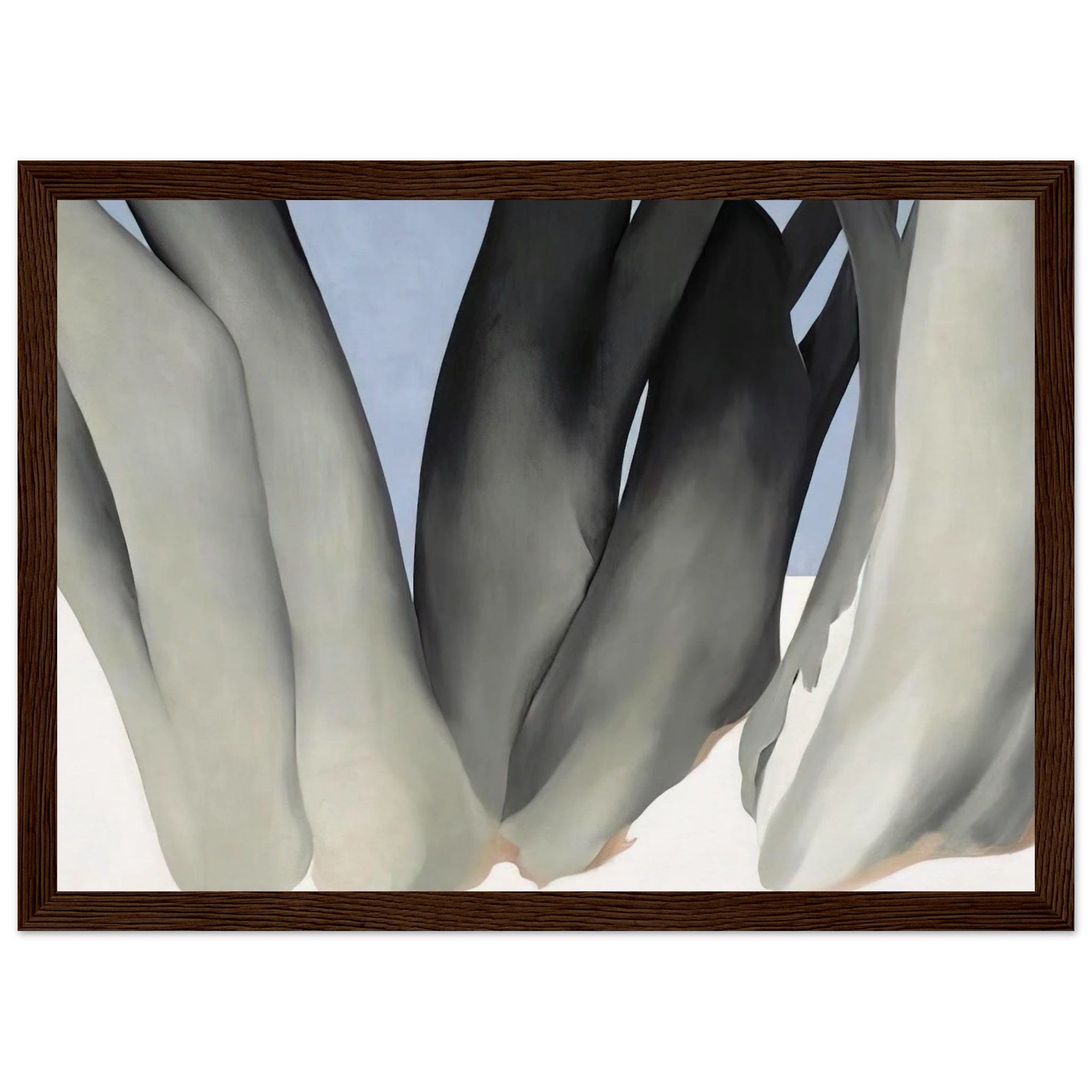 Bare Tree Trunks with Snow Framed Poster | Georgia O'Keeffe Framed Prints Wall Art | Georgia O Keeffe Prints