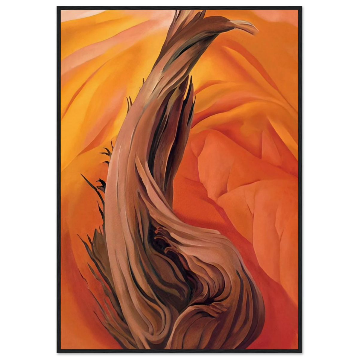 Stump in Red Hills Framed Poster | Georgia O'Keeffe Framed Prints Wall Art | Georgia O Keeffe Prints