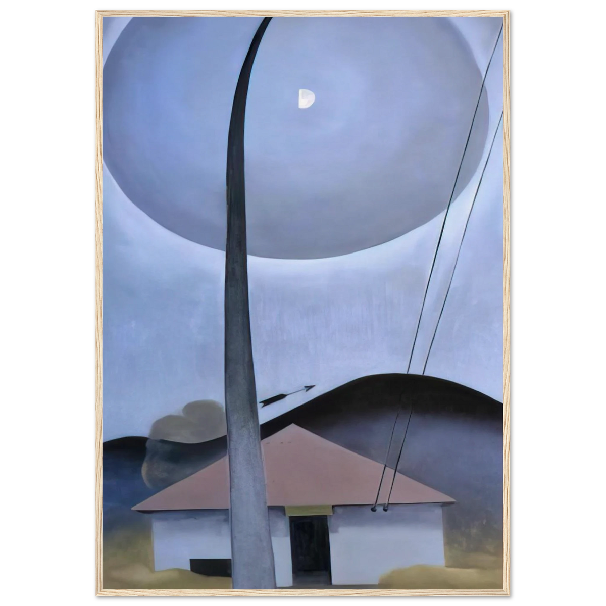 Little House with Flagpole Framed Poster | Georgia O'Keeffe Framed Prints Wall Art | Georgia O Keeffe Prints