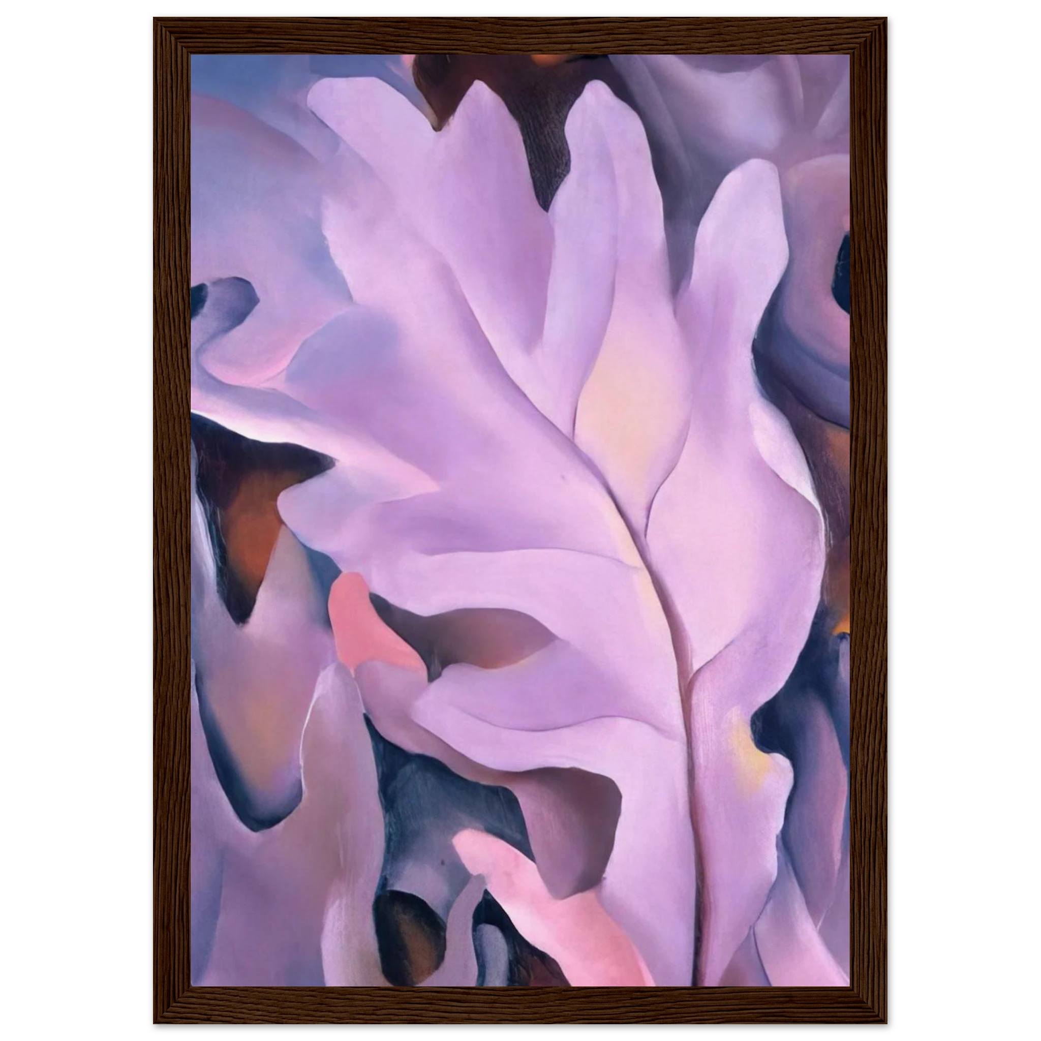 Purple Leaves Framed Poster | Georgia O'Keeffe Framed Prints Wall Art | Georgia O Keeffe Prints