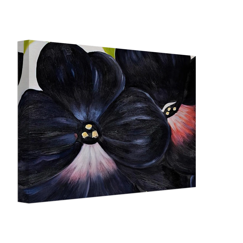 Black and Purple Petunias Canvas | Georgia O'Keeffe Canvas | Georgia O Keeffe Prints