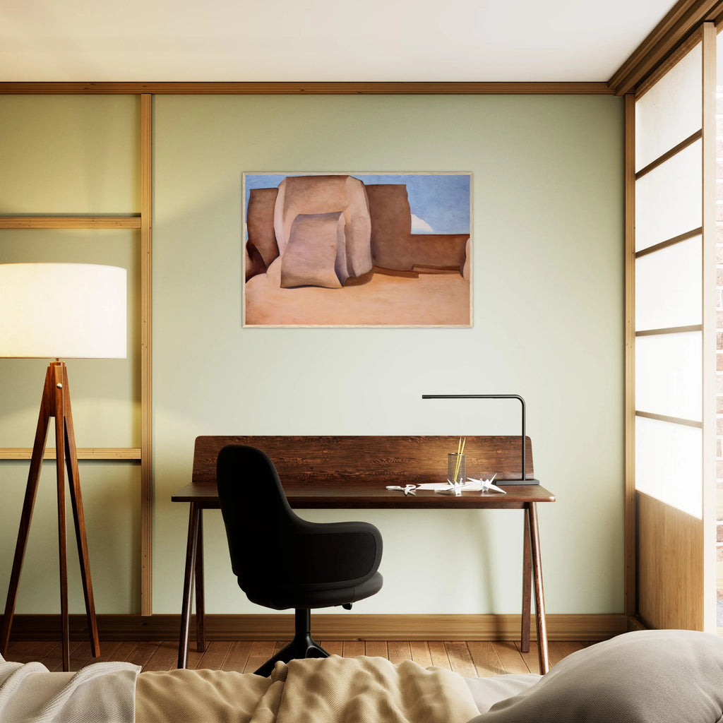 Ranchos Church, New Mexico Framed Poster | Georgia O'Keeffe Framed Prints Wall Art | Georgia O Keeffe Prints