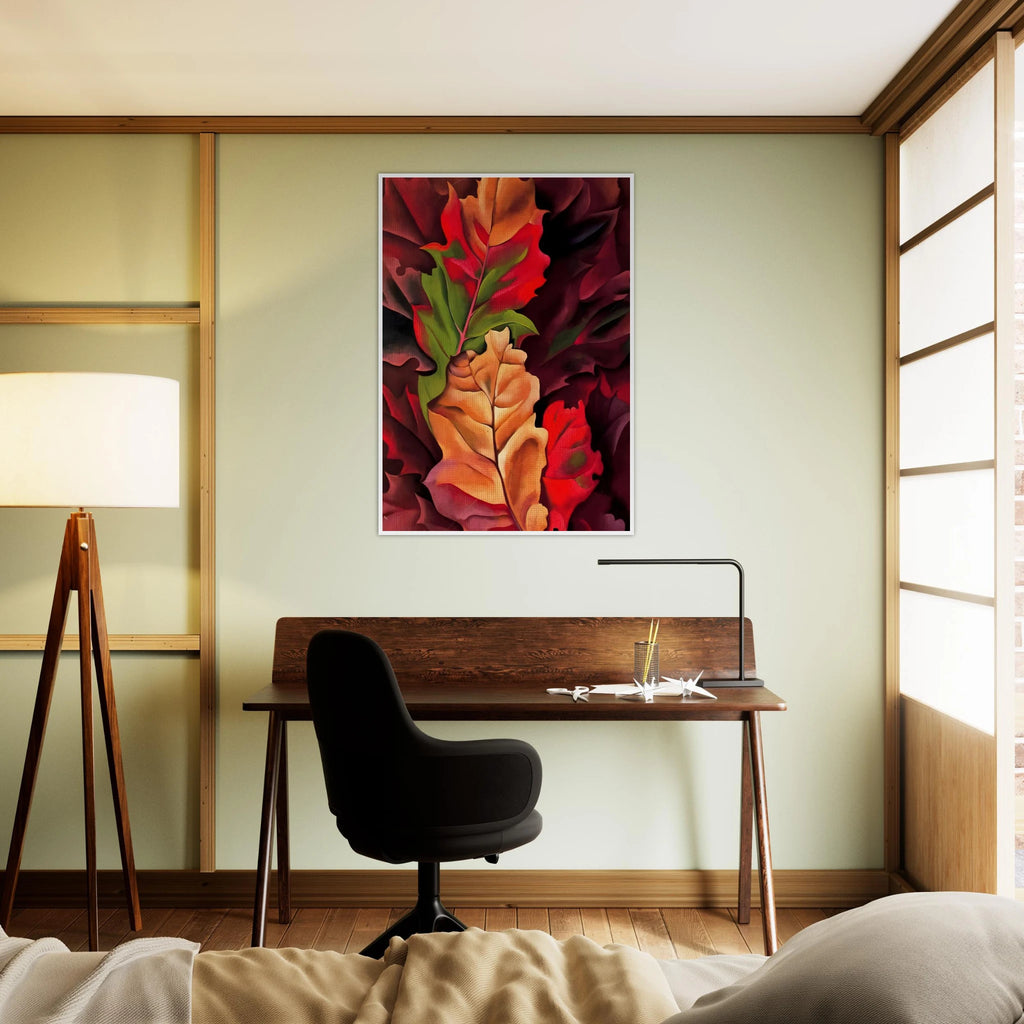 Autumn Leaves - Lake George, N.Y. Framed Poster | Georgia O'Keeffe Framed Prints Wall Art | Georgia O Keeffe Prints