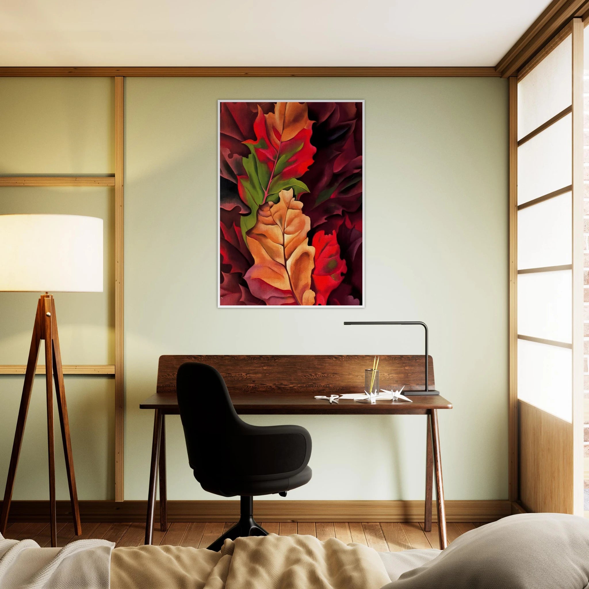 Autumn Leaves - Lake George, N.Y. Framed Poster | Georgia O'Keeffe Framed Prints Wall Art | Georgia O Keeffe Prints