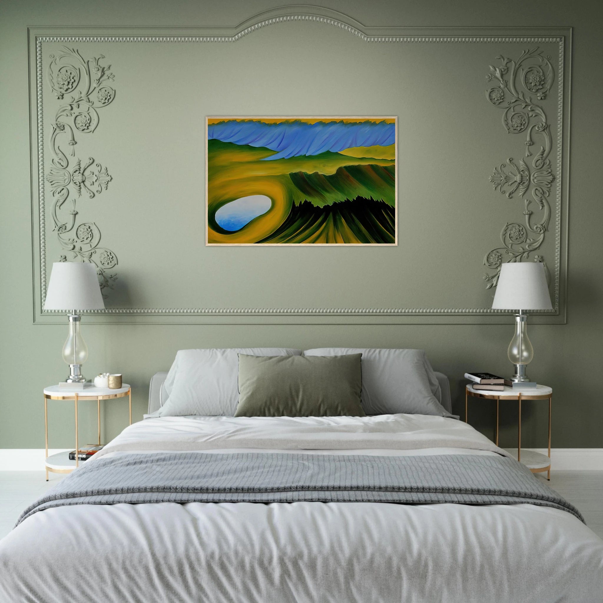 Mountains and Lake Framed Poster | Georgia O'Keeffe Framed Prints Wall Art | Georgia O Keeffe Prints