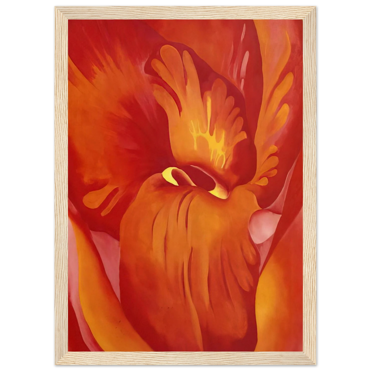 Canna Red and Orange Framed Poster | Georgia O'Keeffe Framed Prints Wall Art | Georgia O Keeffe Prints