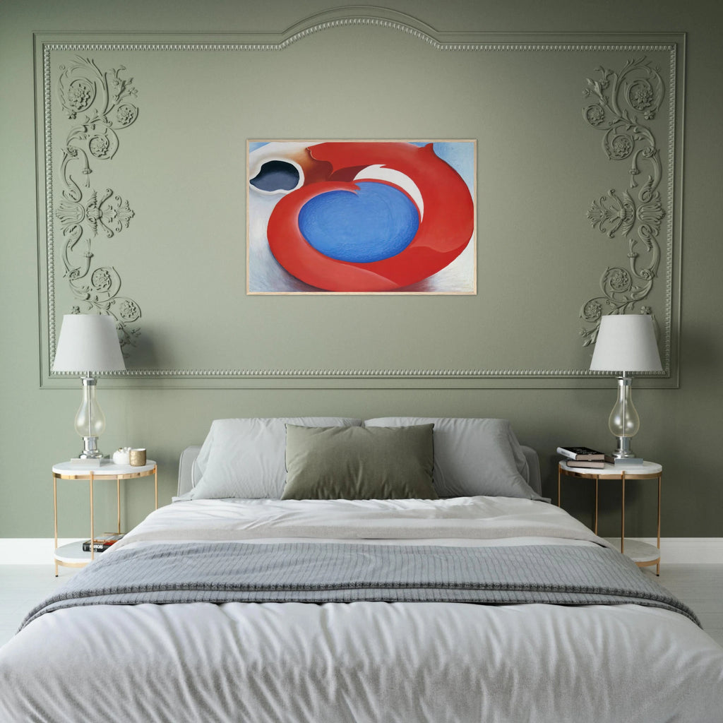 Goat's Horn With Red Framed Poster | Georgia O'Keeffe Framed Prints Wall Art | Georgia O Keeffe Prints