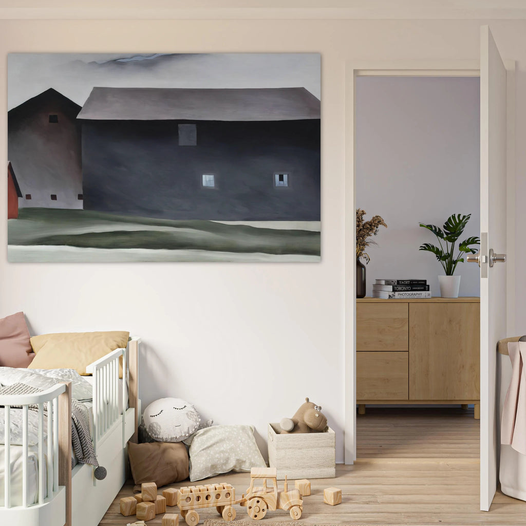 Lake George Barns Poster | Georgia O'Keeffe Poster | Georgia O Keeffe Prints