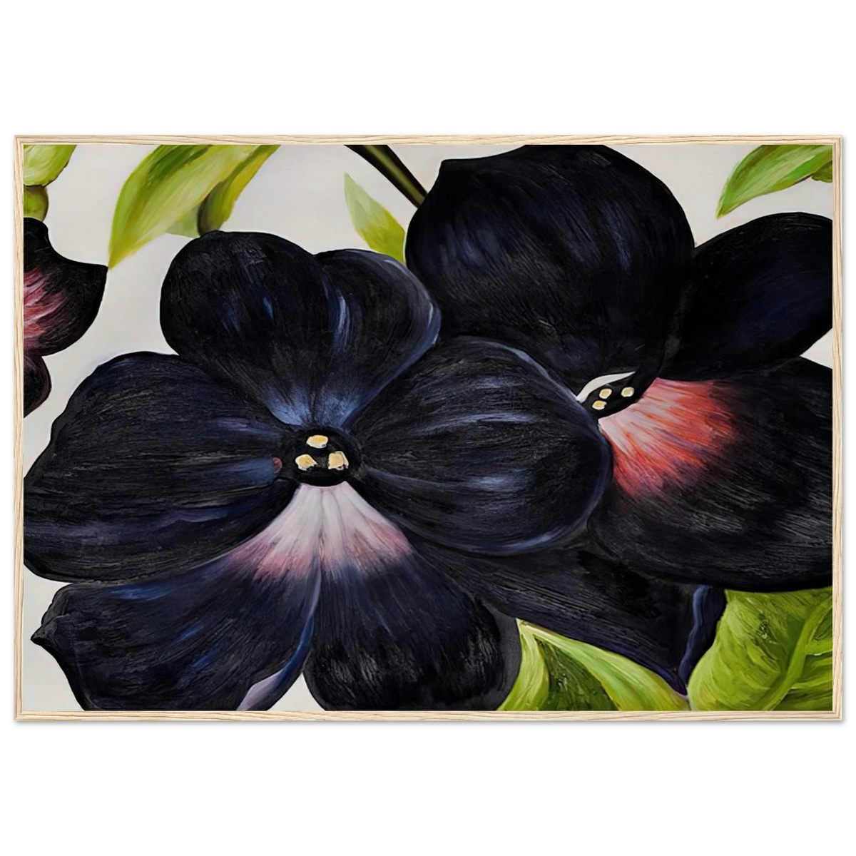 Black and Purple Petunias Framed Poster | Georgia O'Keeffe Framed Prints Wall Art | Georgia O Keeffe Prints