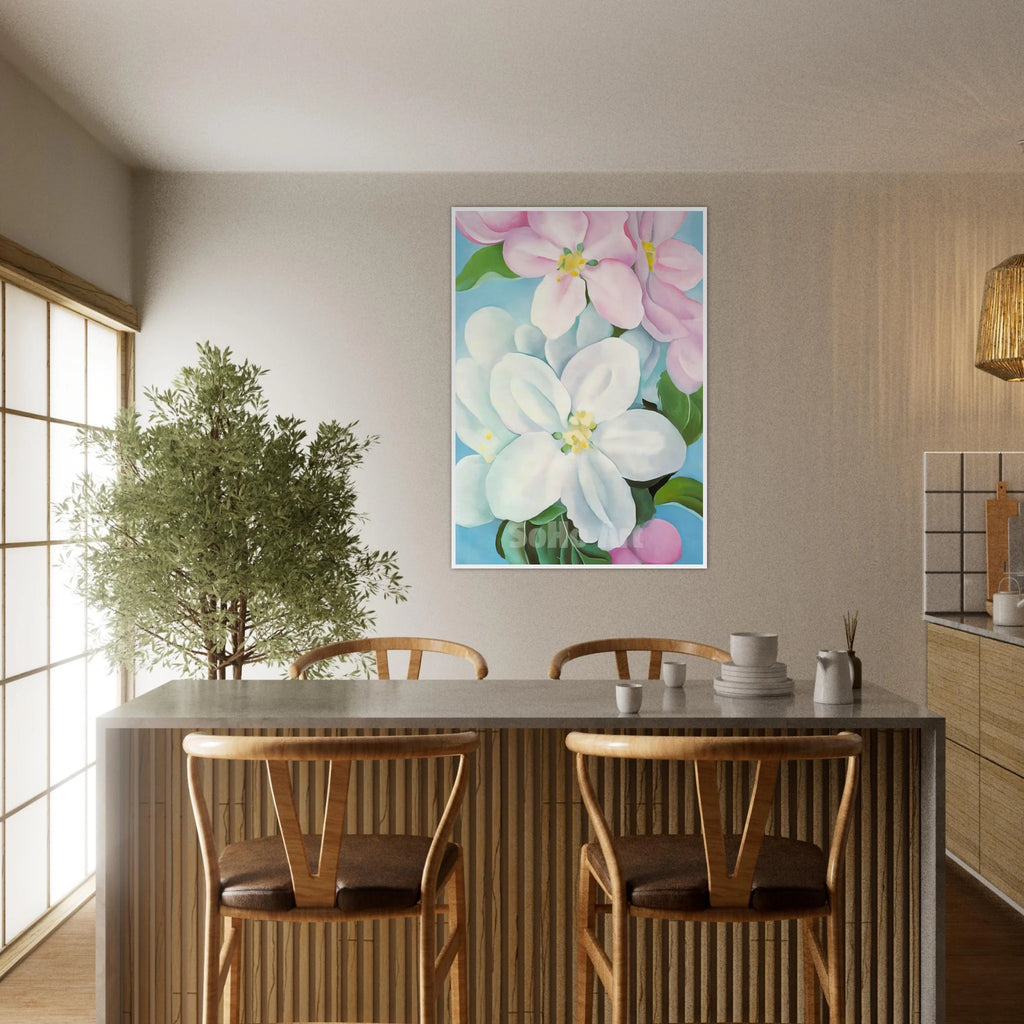 Apple Blossoms Framed Poster | Georgia O'Keeffe Framed Prints Wall Art | Georgia O Keeffe Prints