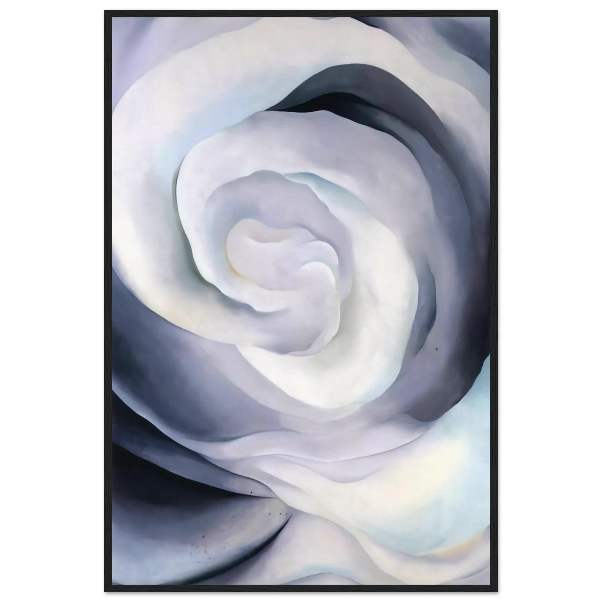 Abstraction White Rose Framed Poster | Georgia O'Keeffe Framed Prints Wall Art | Georgia O Keeffe Prints