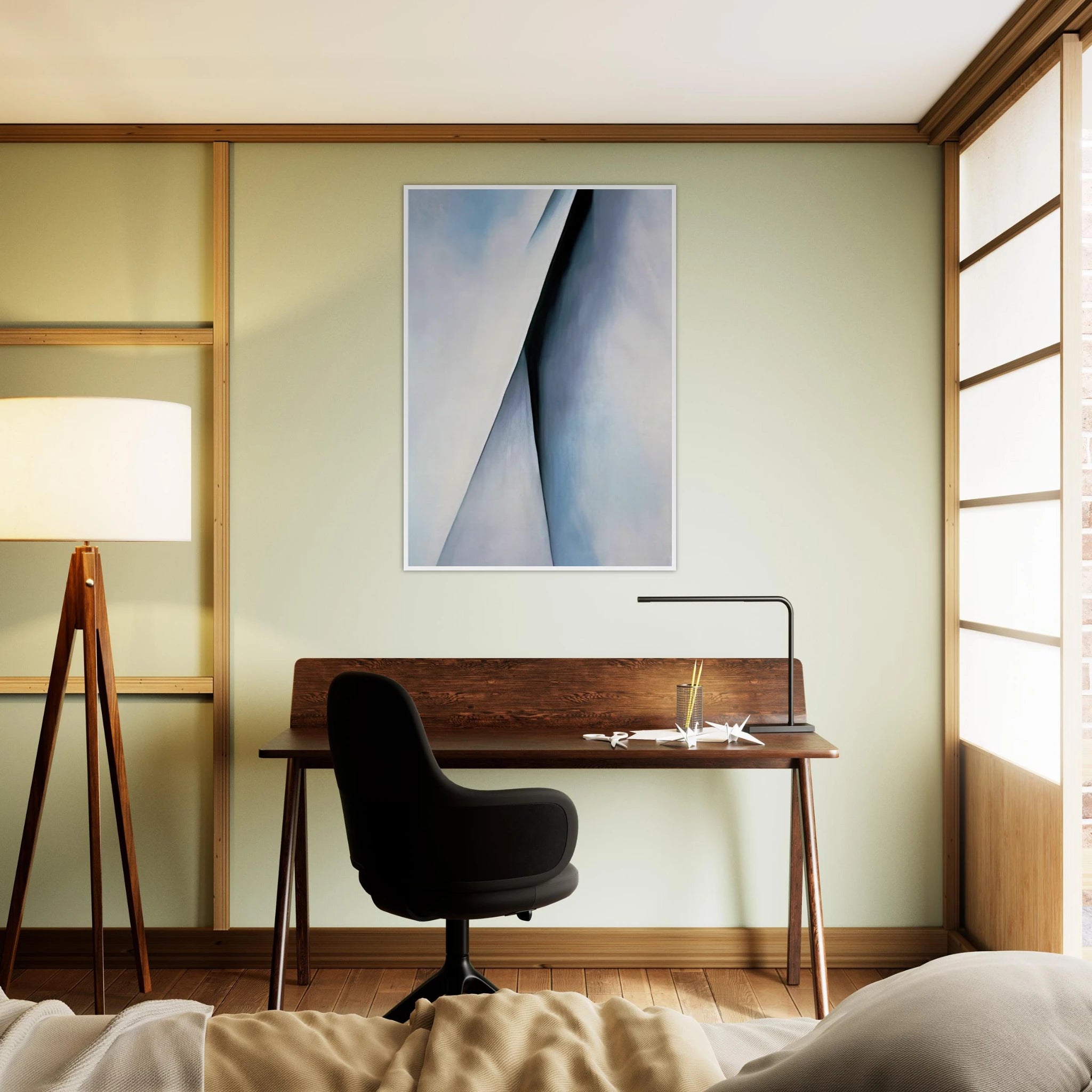 Abstraction White Framed Poster | Georgia O'Keeffe Framed Prints Wall Art | Georgia O Keeffe Prints