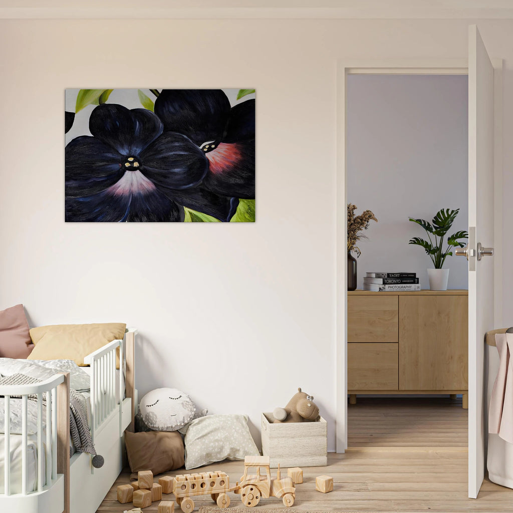 Black and Purple Petunias Canvas | Georgia O'Keeffe Canvas | Georgia O Keeffe Prints