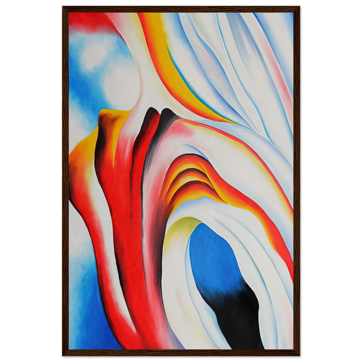 Music Pink and Blue Framed Poster | Georgia O'Keeffe Framed Prints Wall Art | Georgia O Keeffe Prints