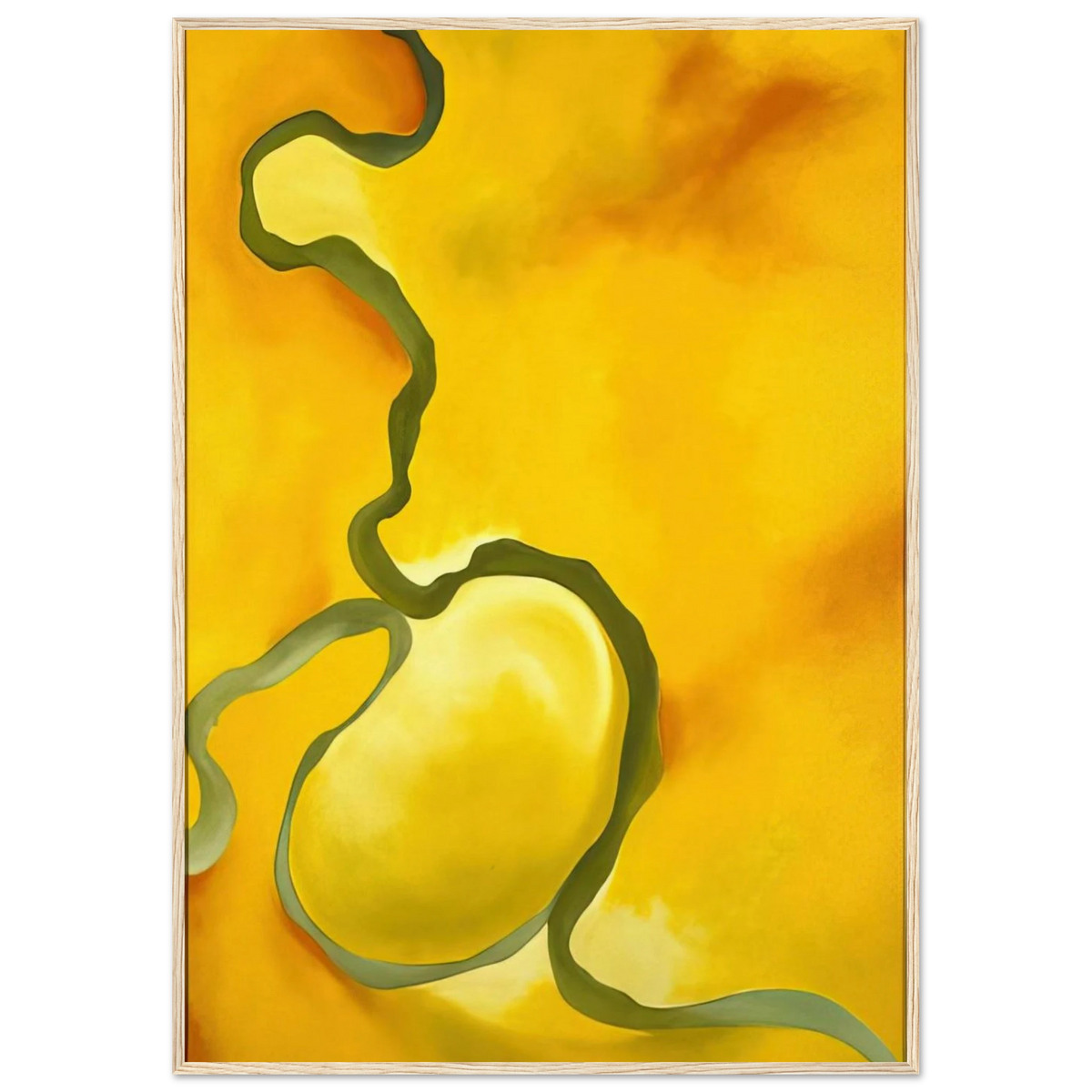 Green, Yellow and Orange Framed Poster | Georgia O'Keeffe Framed Prints Wall Art | Georgia O Keeffe Prints