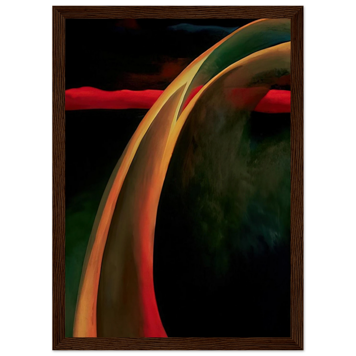 Red and Orange Streak Framed Poster | Georgia O'Keeffe Framed Prints Wall Art | Georgia O Keeffe Prints