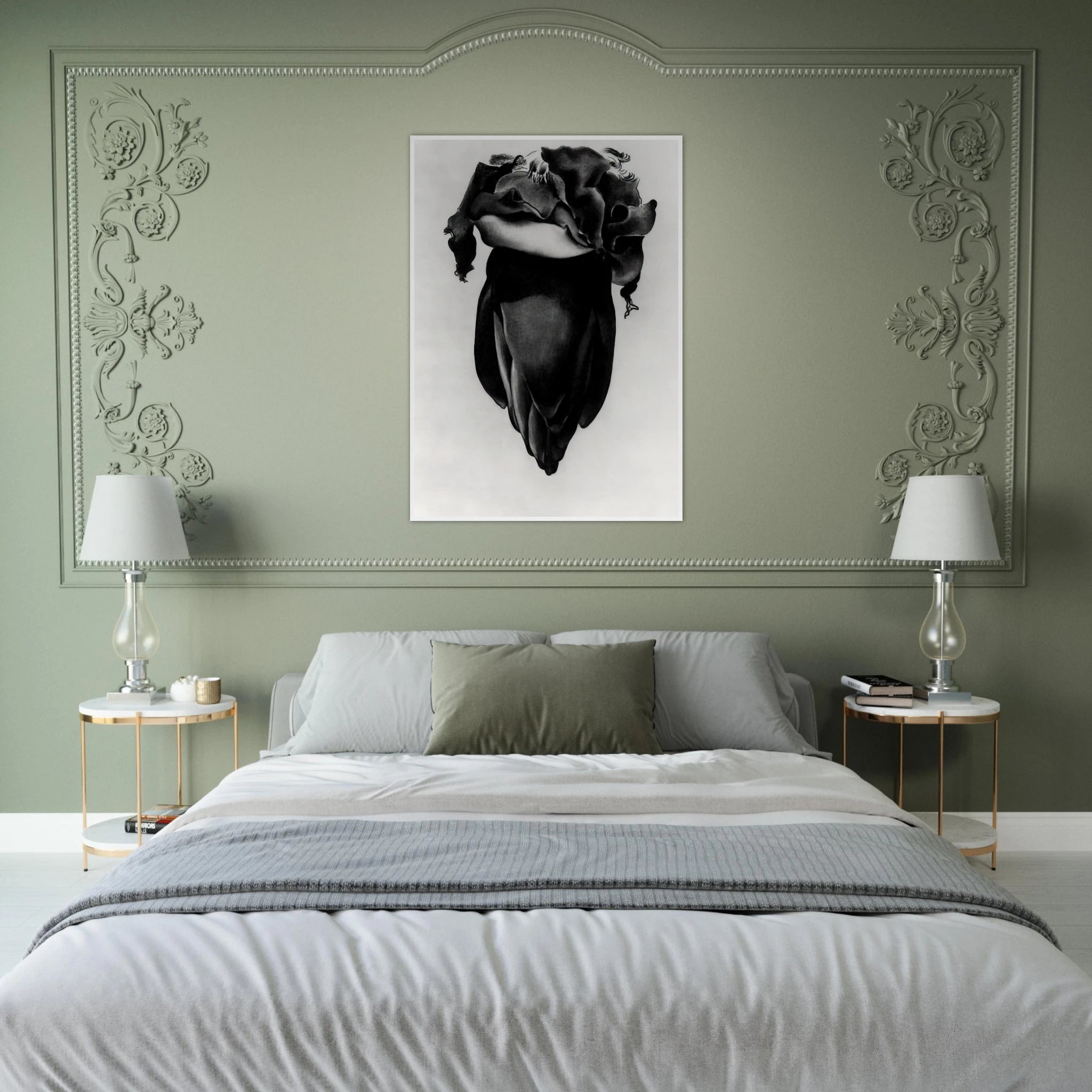 Banana Flower Framed Poster | Georgia O'Keeffe Framed Prints Wall Art | Georgia O Keeffe Prints