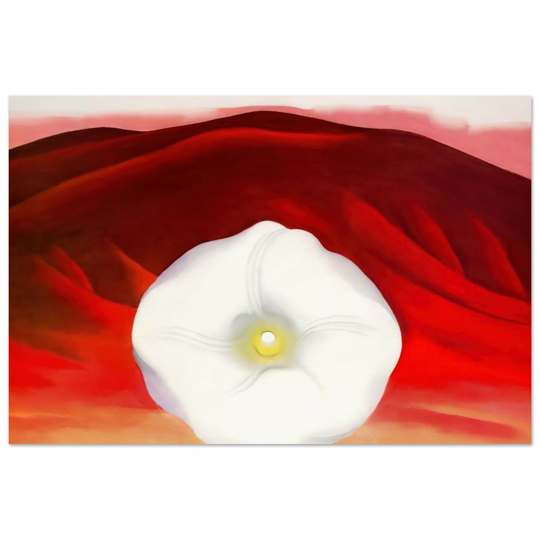 Red hills and white flower Poster | Georgia O'Keeffe Poster | Georgia O Keeffe Prints