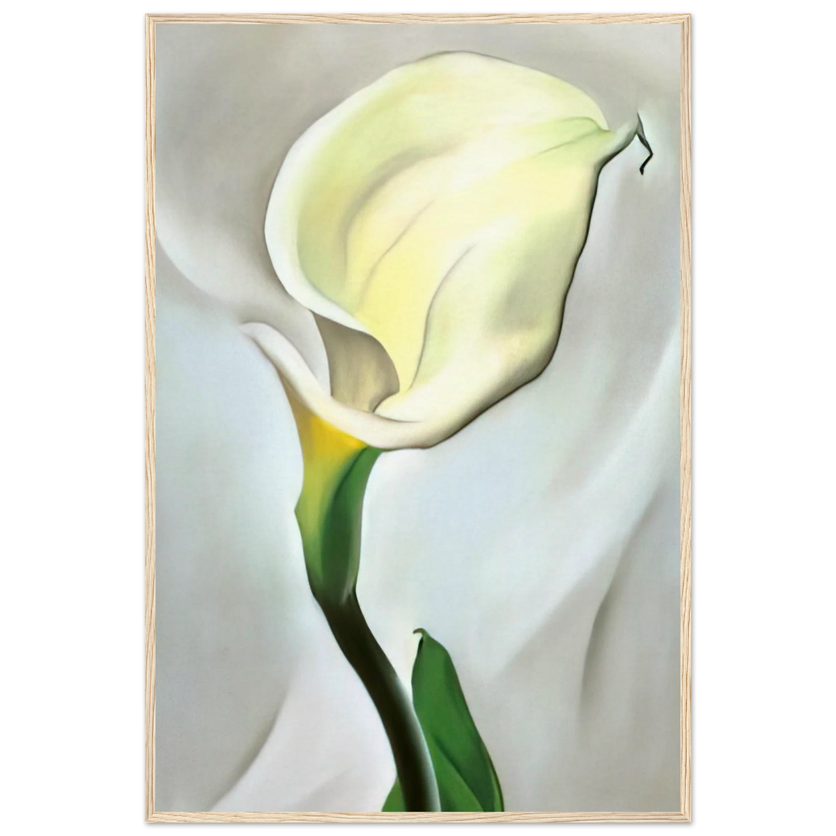 Calla Lily Turned Away Framed Poster | Georgia O'Keeffe Framed Prints Wall Art | Georgia O Keeffe Prints