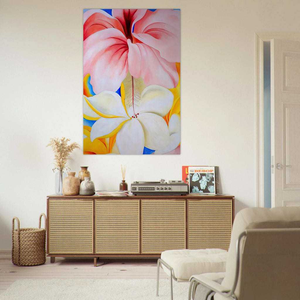 Hibiscus with Plumeria Poster | Georgia O'Keeffe Poster | Georgia O Keeffe Prints