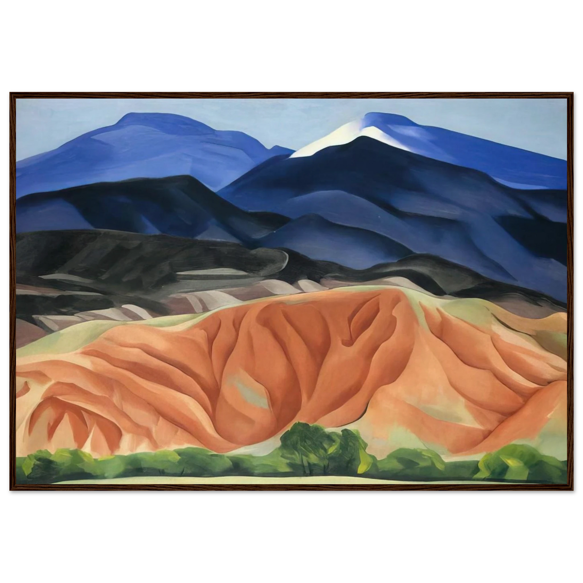Black Mesa Landscape, New Mexico - Out Back of Mary`s II Framed Poster | Georgia O'Keeffe Framed Prints Wall Art | Georgia O Keeffe Prints