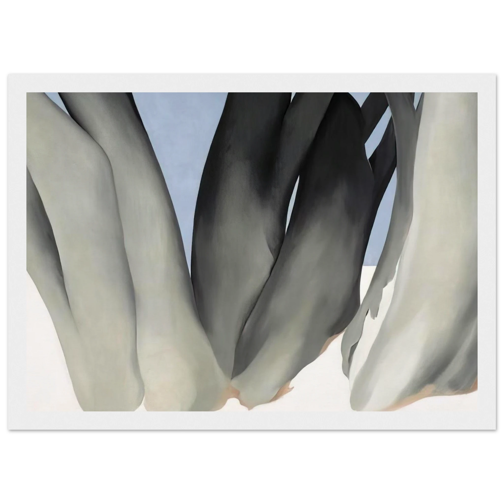 Bare Tree Trunks with Snow Framed Poster | Georgia O'Keeffe Framed Prints Wall Art | Georgia O Keeffe Prints