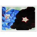 Black Hollyhock - Blue Larkspur Framed Poster | Georgia O'Keeffe Framed Prints Wall Art | Georgia O Keeffe Prints