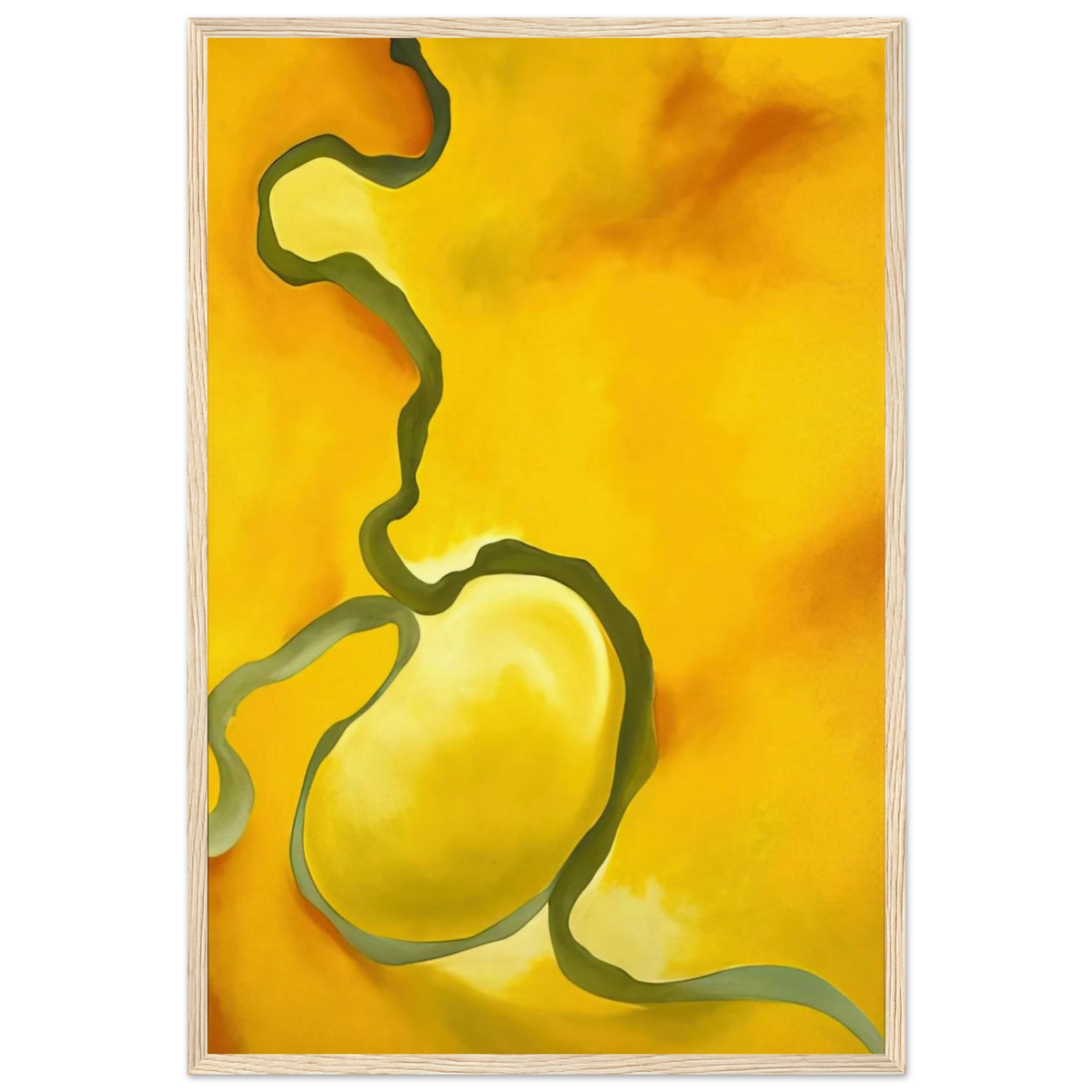 Green, Yellow and Orange Framed Poster | Georgia O'Keeffe Framed Prints Wall Art | Georgia O Keeffe Prints